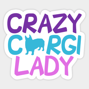 Cute Crazy Corgi Lady Sticker